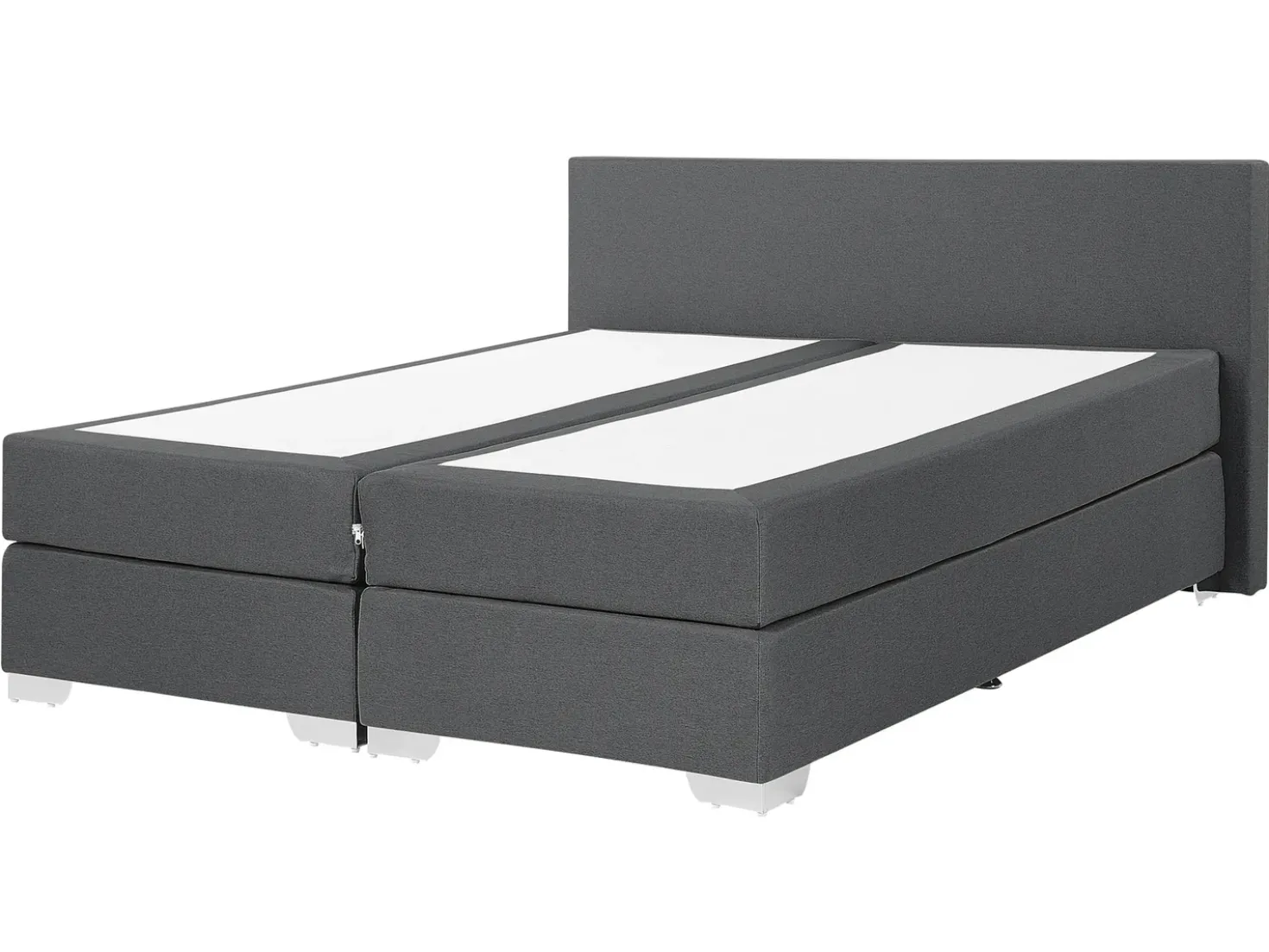 Letto Continentale Tessuto PRESIDENT 160 x 200 cm Grigio scuro