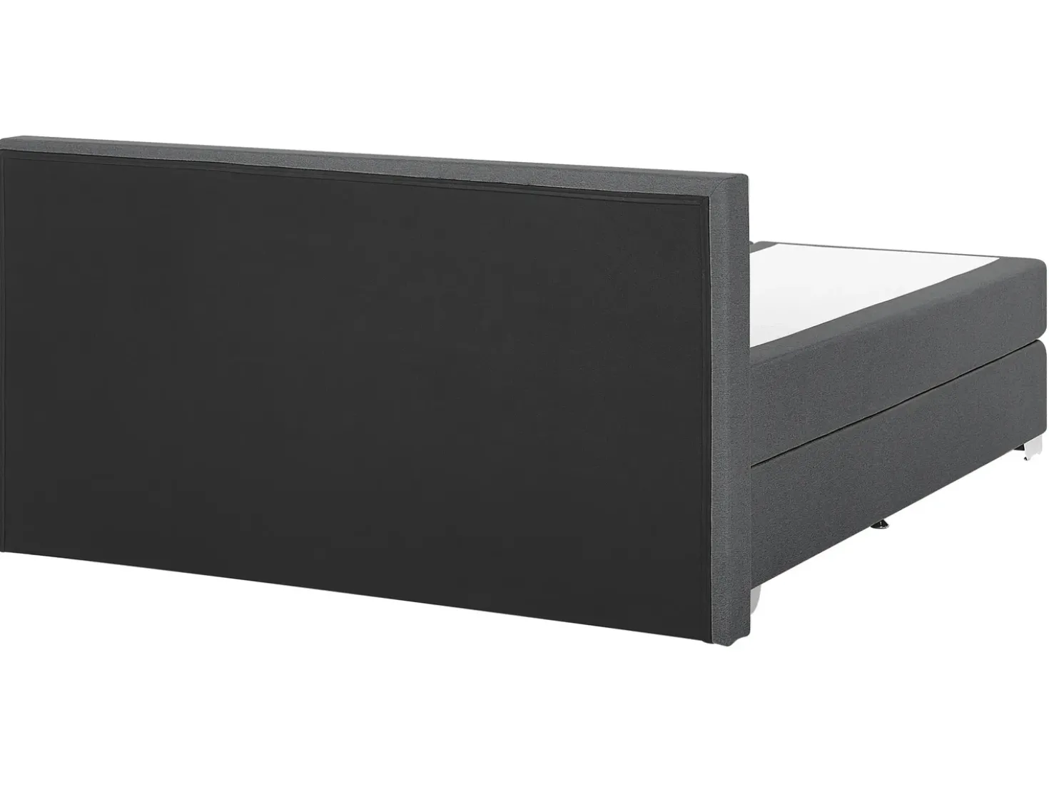 Letto Continentale Tessuto PRESIDENT 160 x 200 cm Grigio scuro