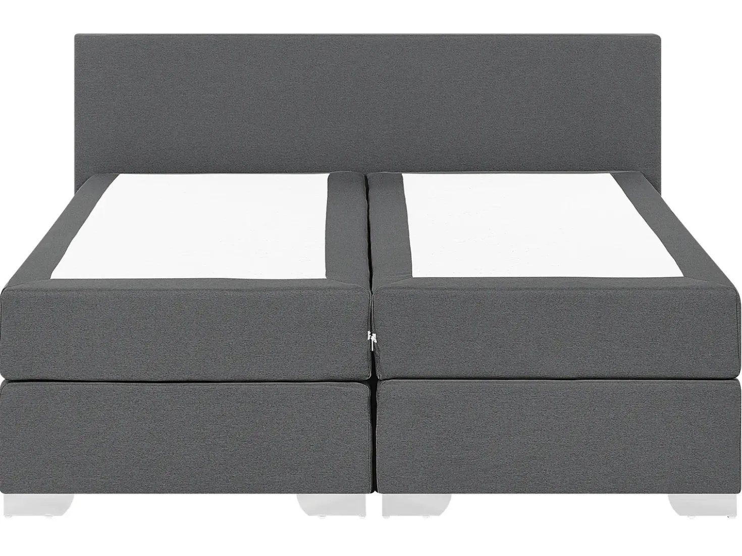 Letto Continentale Tessuto PRESIDENT 160 x 200 cm Grigio scuro