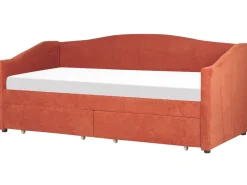 Letto da giorno con contenitore Tessuto VITTEL 90 x 200 cm Rosso
