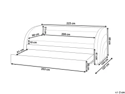 Letto estraibile Bouclé ALBIAC 90 x 200 cm Rosa pastello