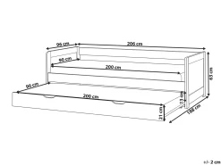Letto estraibile Legno di pino GRAVELINES 90 x 200 cm Rosa