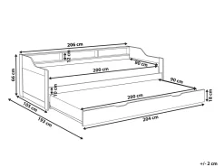 Letto estraibile Legno di pino EDERN 90 x 200 cm Marrone chiaro