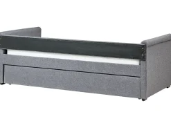 Outlet Beliani Letto estraibile Tessuto LIBOURNE 90 x 200 cm scuro Grigio