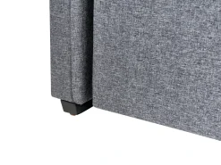 Outlet Beliani Letto estraibile Tessuto LIBOURNE 90 x 200 cm scuro Grigio
