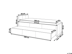 Letto estraibile Tessuto MARMANDE 90 x 200 cm Blu marino