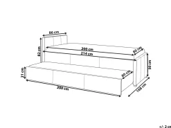 Letto estraibile Tessuto MARMANDE 80 x 200 cm Grigio chiaro