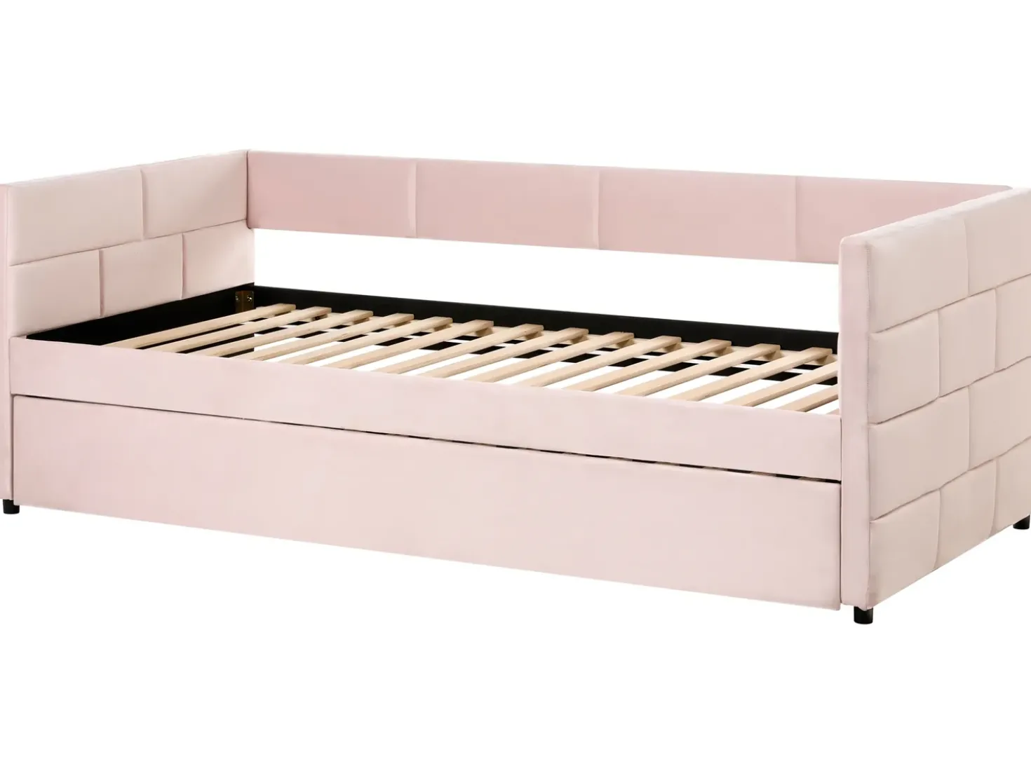 Letto estraibile Velluto CHAVONNE 90 x 200 cm Rosa
