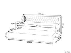 Letto estraibile Velluto MONTARGIS 90 x 200 cm Verde smeraldo