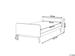 Letto Legno di pino BONNAC 90 x 200 cm Marrone chiaro