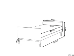 Letto Legno di pino BONNAC 90 x 200 cm Rosa pastello