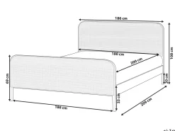 Letto Legno di pino GONFARON 180 x 200 cm Marrone chiaro