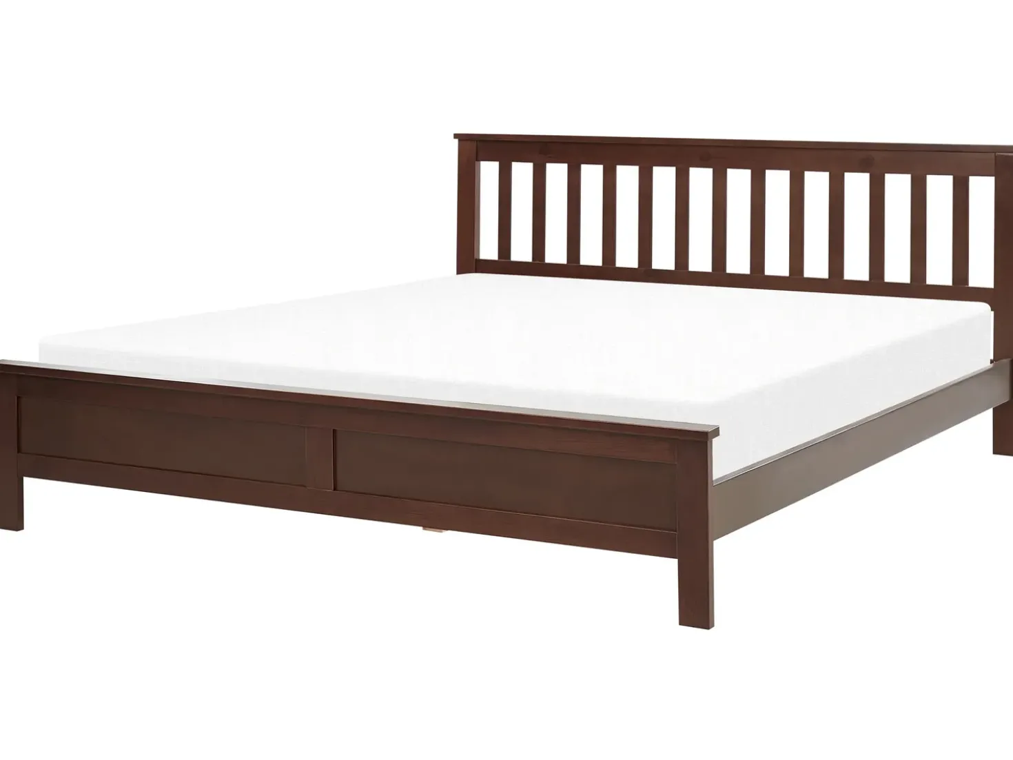 Letto Legno di pino MAYENNE 180 x 200 cm Marrone scuro