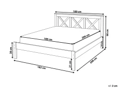 Letto Legno di pino TANNAY 180 x 200 cm Marrone scuro