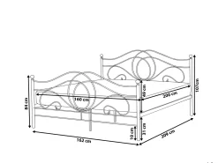 Outlet Beliani Letto Metallo LYRA 160 x 200 cm Bianco