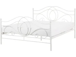 Outlet Beliani Letto Metallo LYRA 160 x 200 cm Bianco