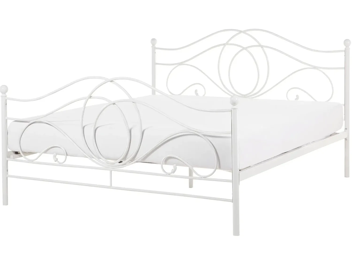 Outlet Beliani Letto Metallo LYRA 160 x 200 cm Bianco