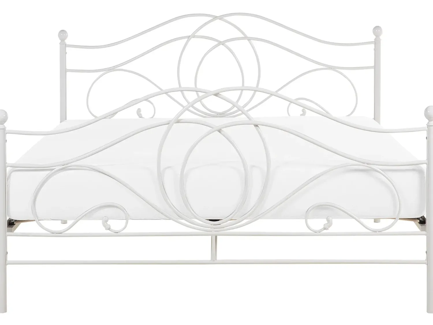 Outlet Beliani Letto Metallo LYRA 160 x 200 cm Bianco