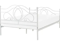 Outlet Beliani Letto Metallo LYRA 160 x 200 cm Bianco