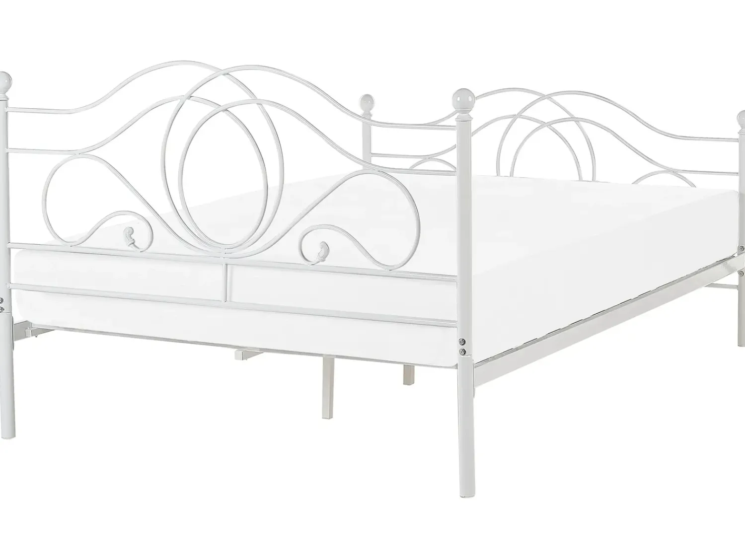 Outlet Beliani Letto Metallo LYRA 160 x 200 cm Bianco