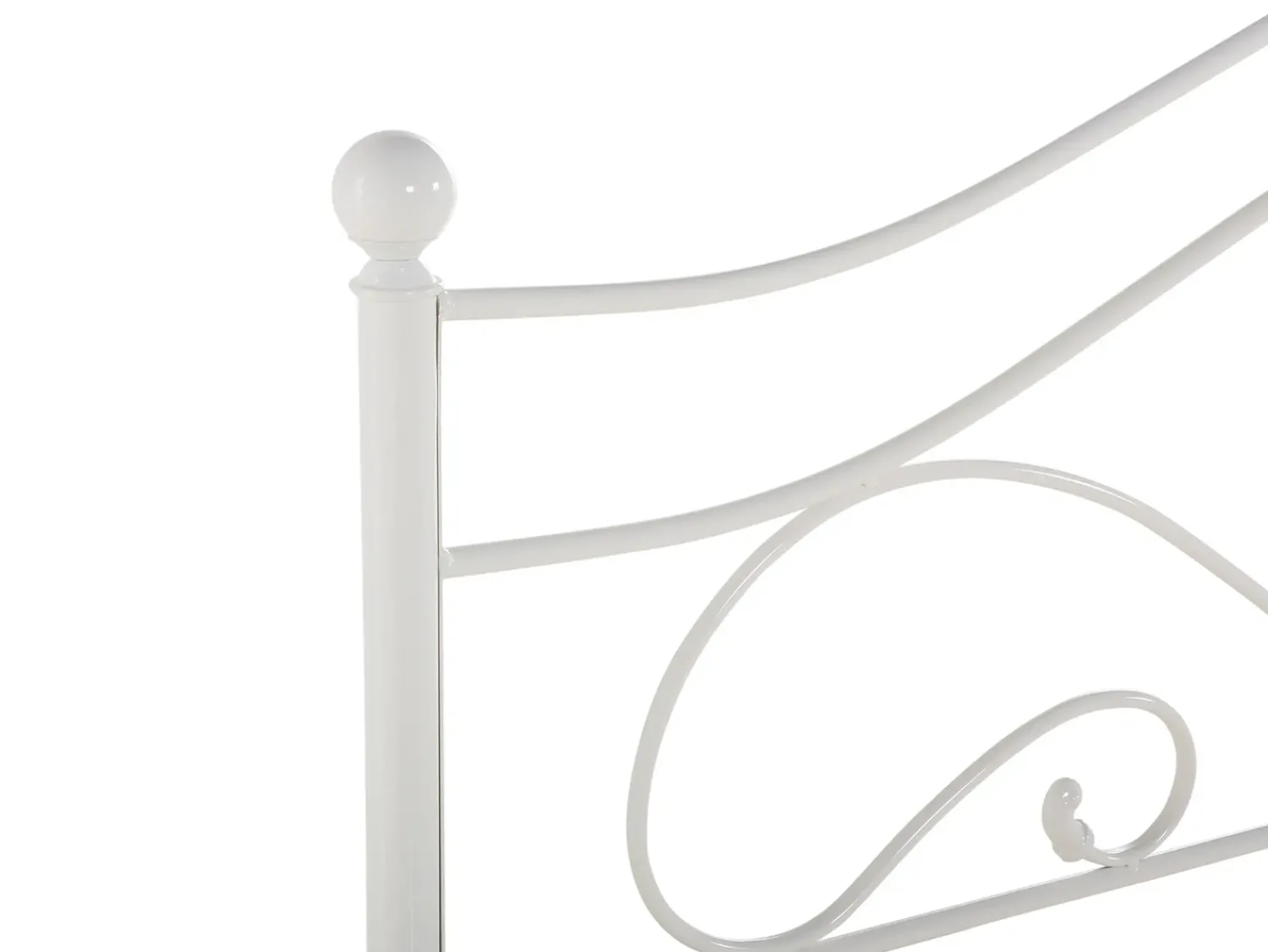 Outlet Beliani Letto Metallo LYRA 160 x 200 cm Bianco