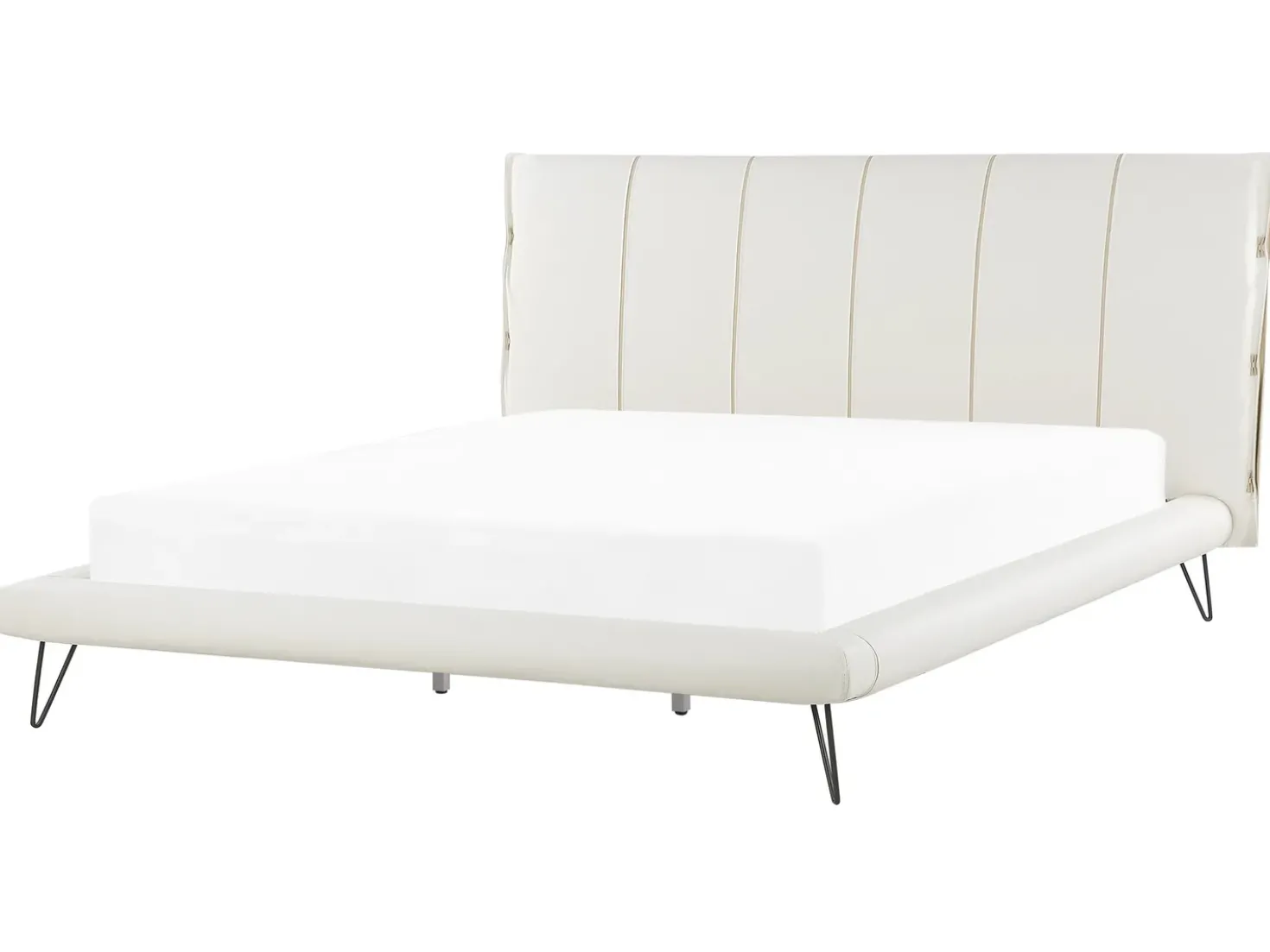 Letto Pelle sintetica BETIN 180 x 200 cm Beige chiaro