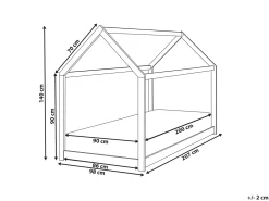 Letto per bambini Casa Legno di pino TOSSE 90 x 200 cm Marrone chiaro