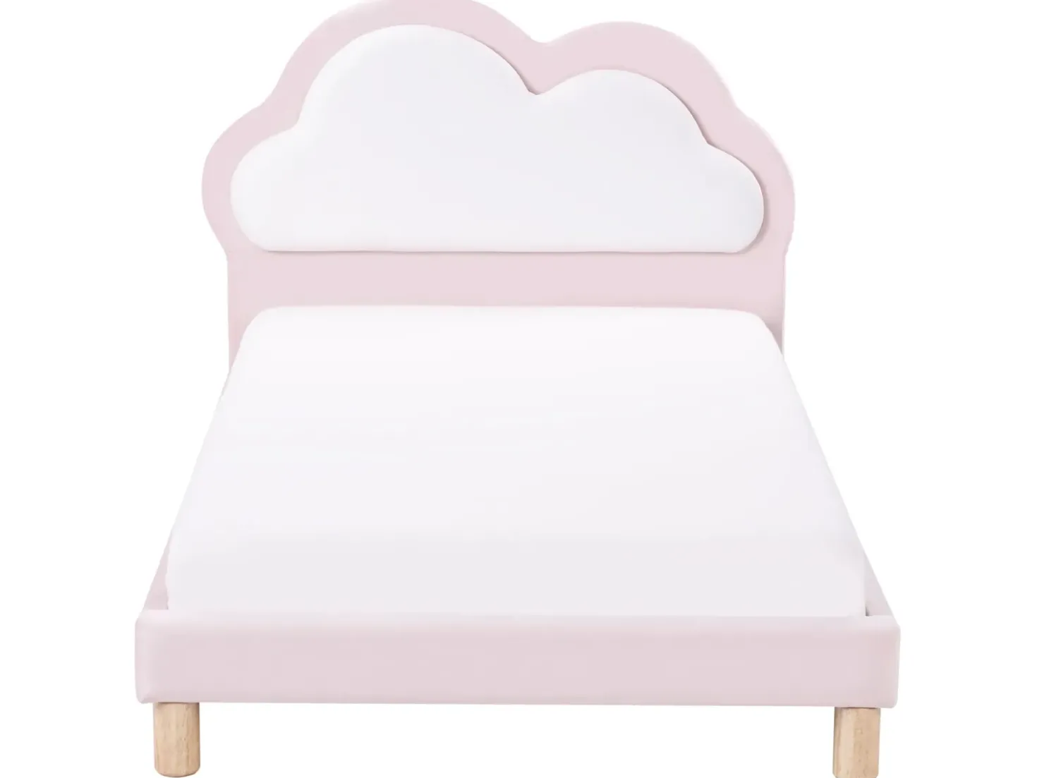 Letto per bambini Nuvola Velluto MAZOU 90 x 200 cm Rosa