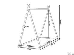 Letto per bambini Tenda Tipi Legno di pino SAURAT 90 x 200 cm Marrone chiaro
