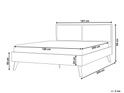 Letto Rattan MONPAZIER 180 x 200 cm Marrone chiaro