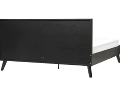 Discount Beliani Letto Rattan MONPAZIER 180 x 200 cm Nero Marrone Nero