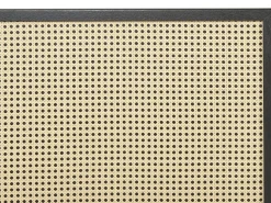 Discount Beliani Letto Rattan MONPAZIER 180 x 200 cm Nero Marrone Nero