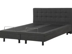 New Beliani Letto regolabile Tessuto DUKE 180 x 200 cm scuro Grigio