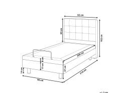 Letto regolabile Tessuto DUKE 90 x 200 cm Beige chiaro