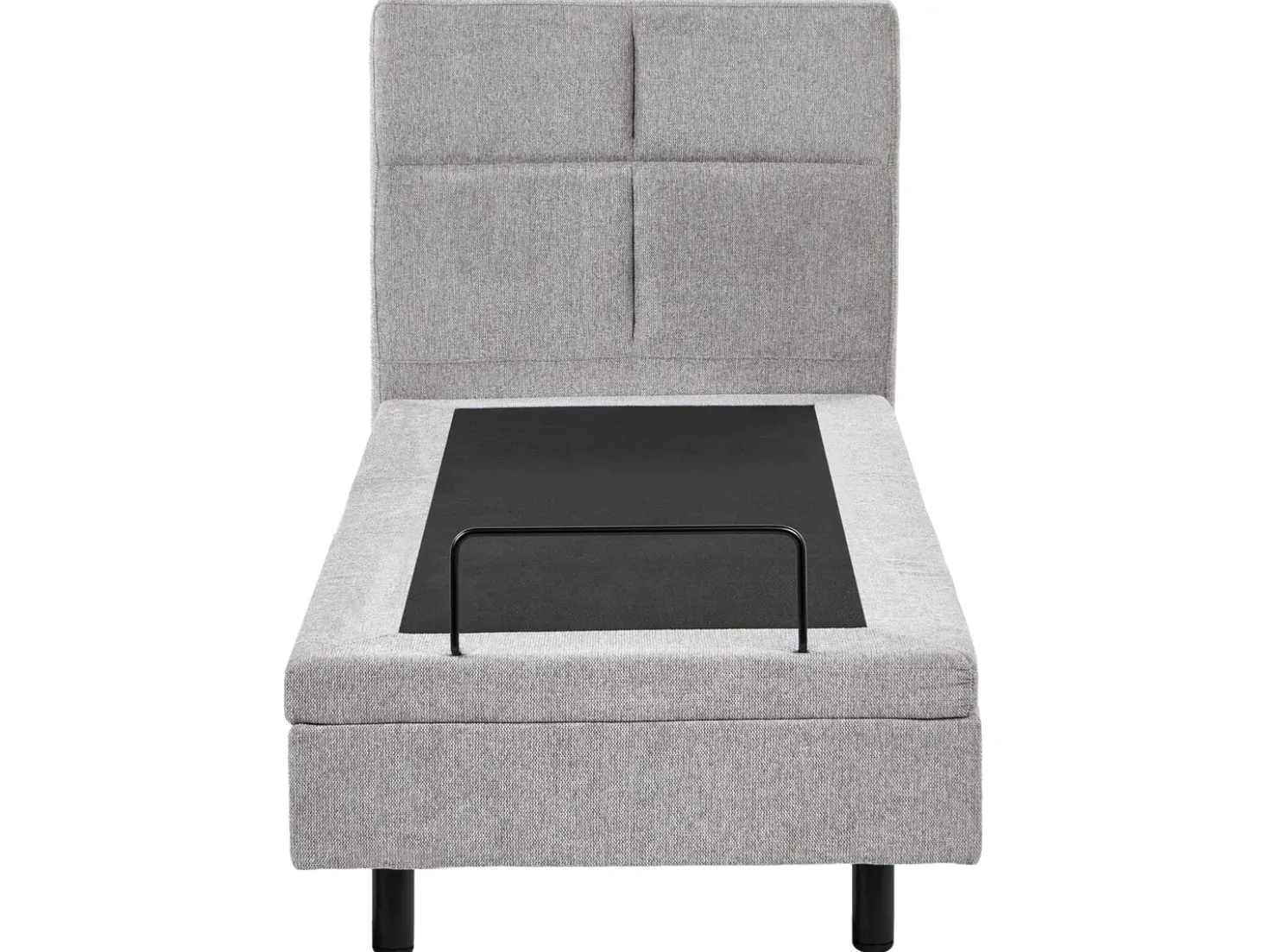 Letto regolabile Tessuto VICEROY 90 x 200 cm Grigio chiaro