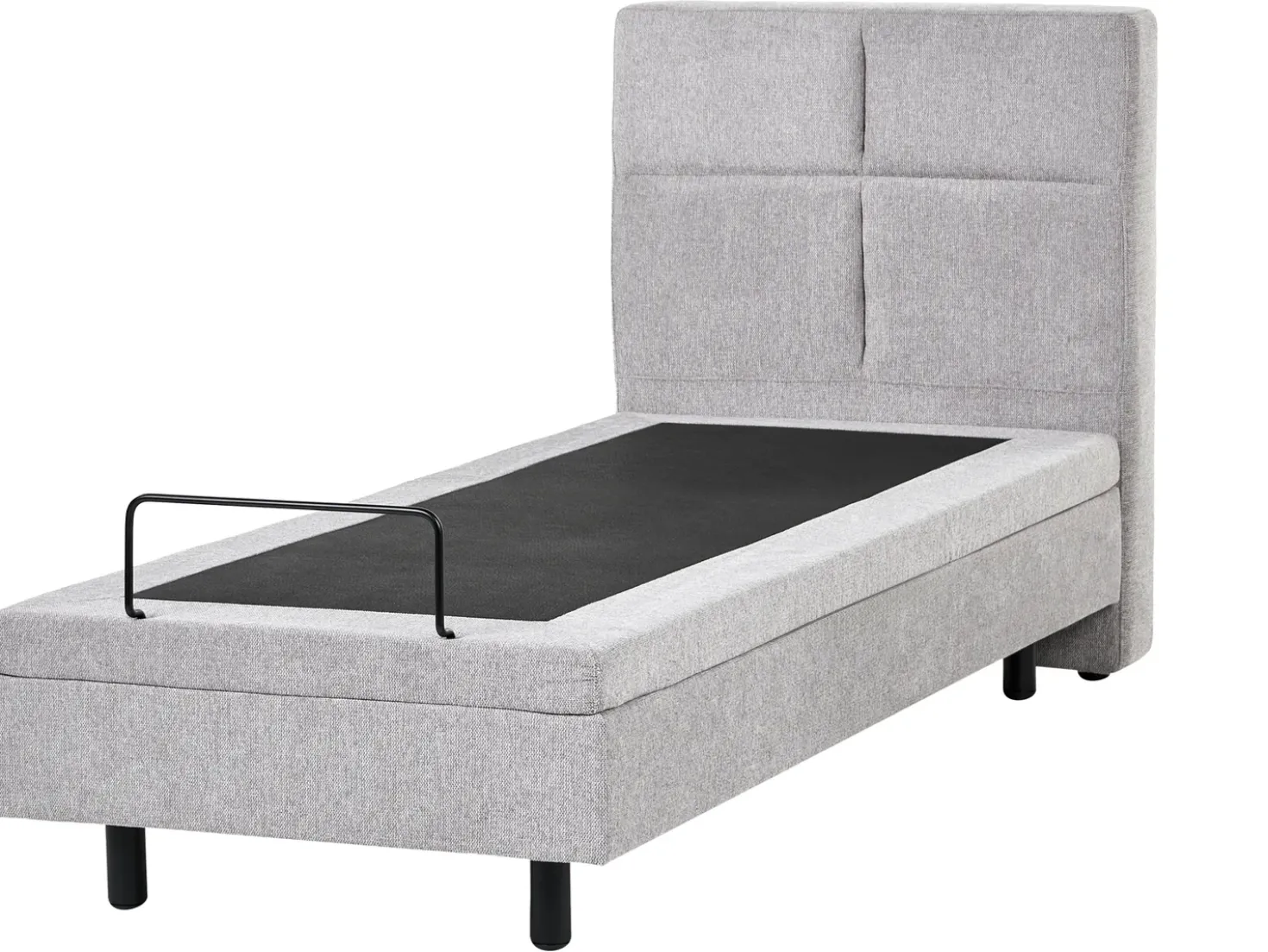 Letto regolabile Tessuto VICEROY 90 x 200 cm Grigio chiaro