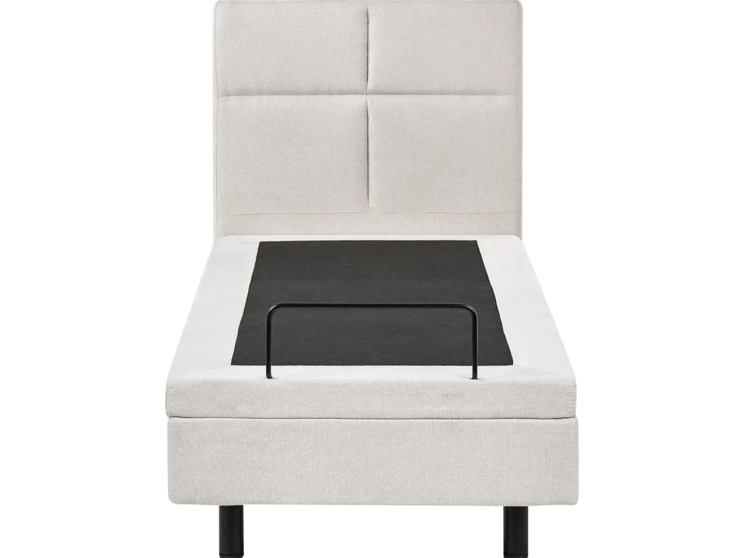 Letto regolabile Tessuto VICEROY 90 x 200 cm Beige chiaro