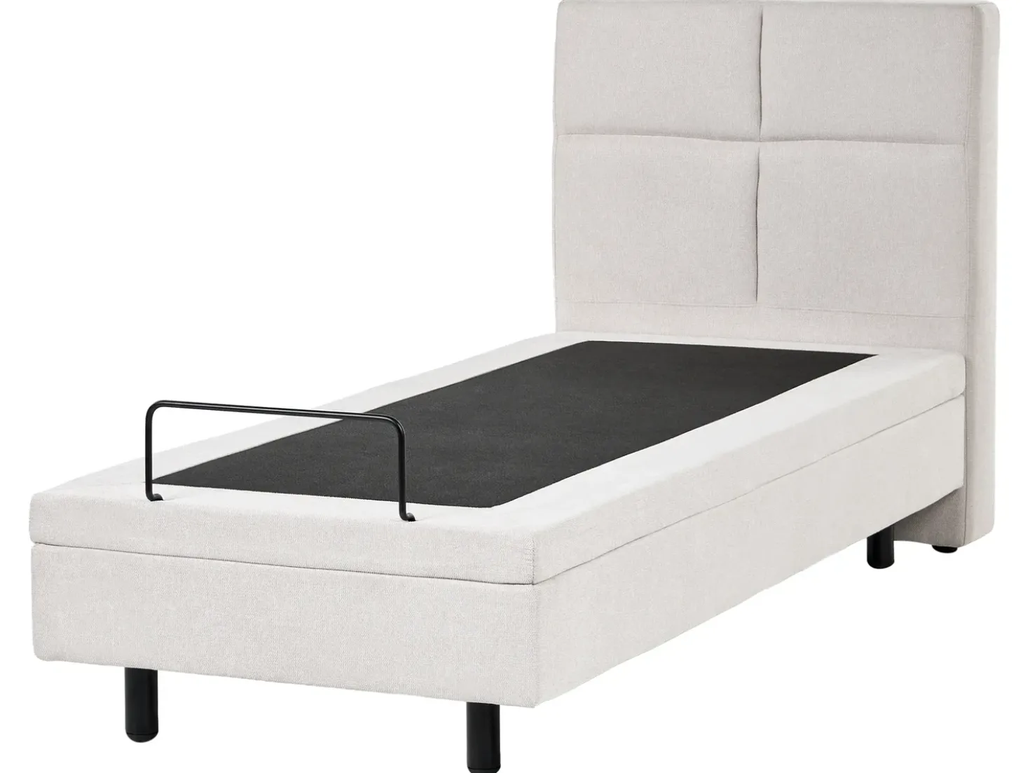 Letto regolabile Tessuto VICEROY 90 x 200 cm Beige chiaro