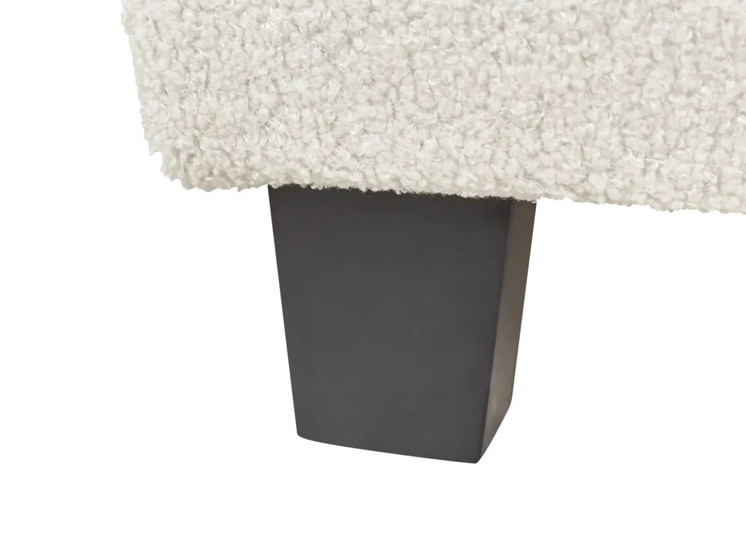 Letto senza testata Bouclé ROANNE 90 x 200 cm Beige chiaro