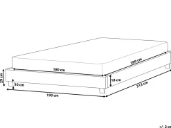 Letto senza testata Bouclé ROANNE 180 x 200 cm Tortora