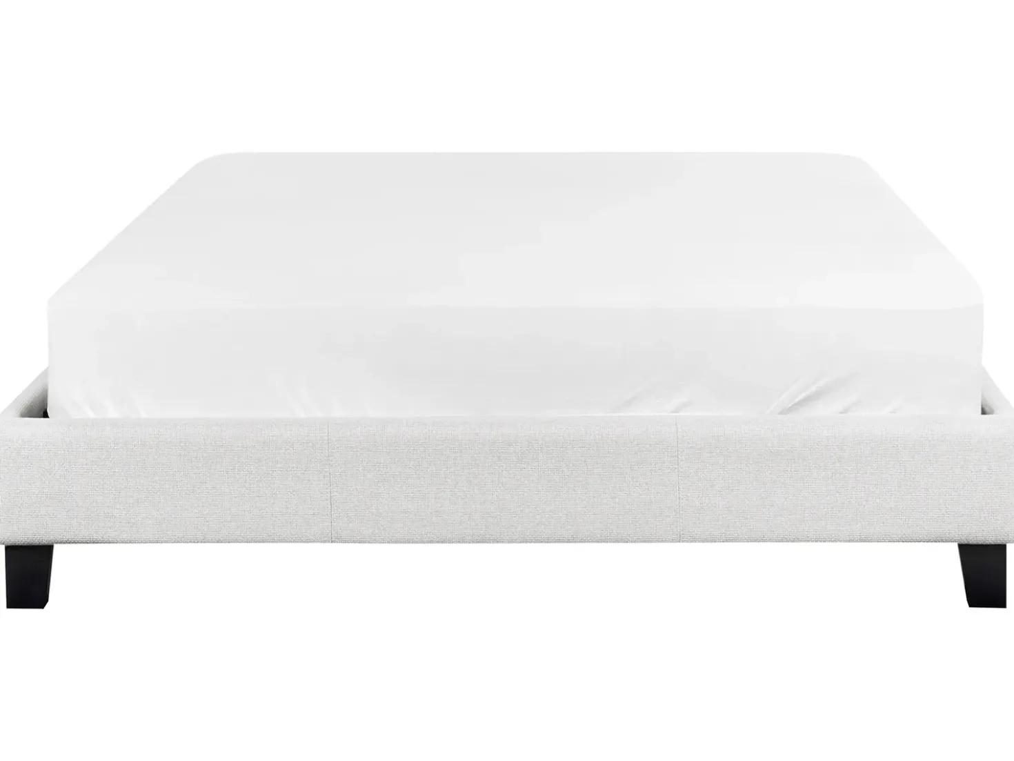 Letto senza testata Tessuto ROANNE 140 x 200 cm Grigio chiaro