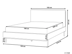 Letto Tessuto CORIO 180 x 200 cm Tortora