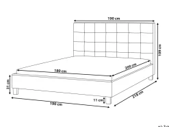 Letto Tessuto LA ROCHELLE 180 x 200 cm Beige