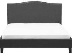 Letto Tessuto MONTPELLIER 180 x 200 cm Grigio scuro