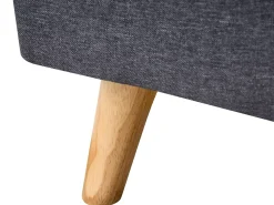 Discount Beliani Letto Tessuto RENNES 90 x 200 cm Grigio scuro Marrone Grigio