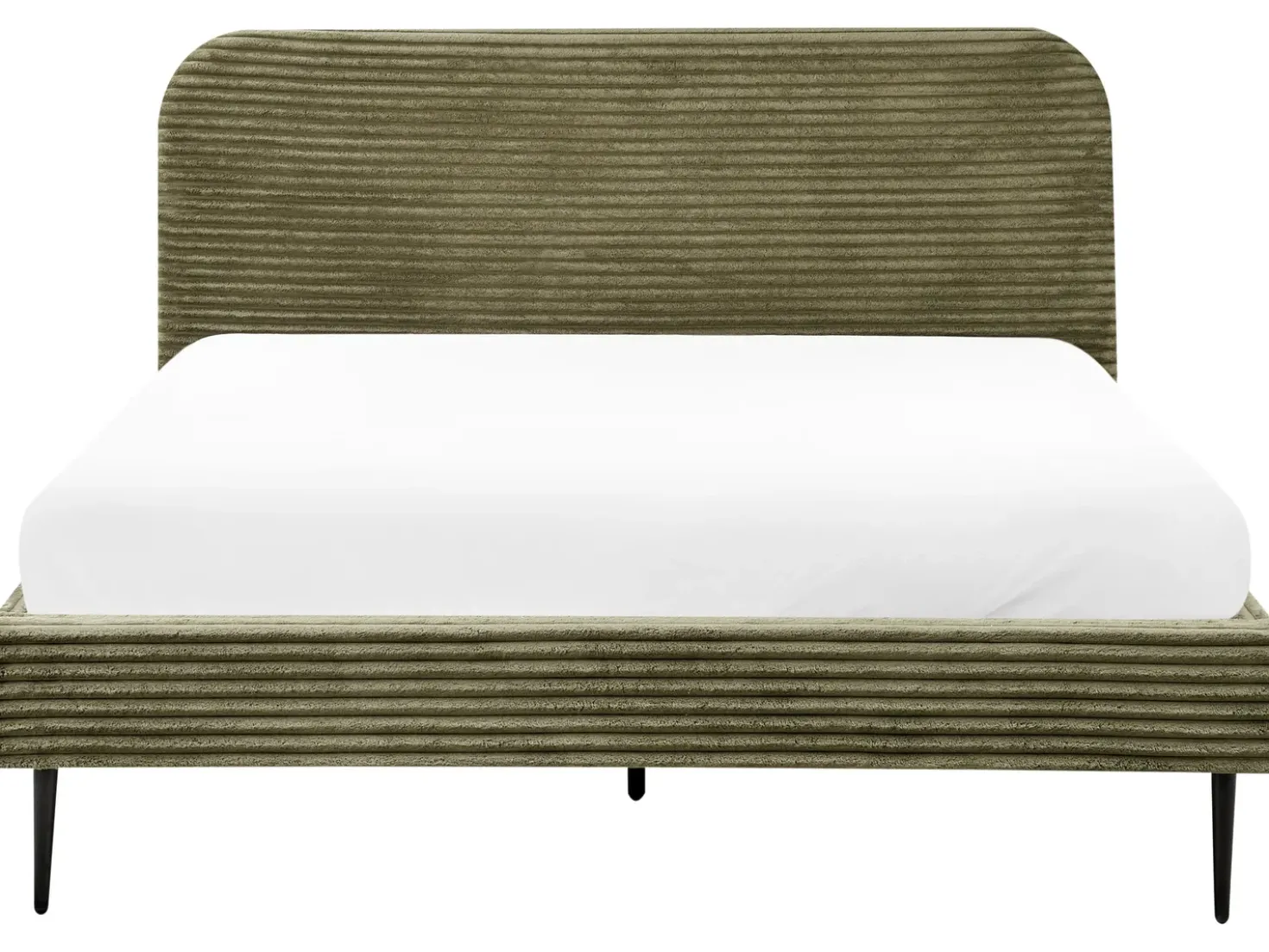Letto Velluto a coste FLAYAT 160 x 200 cm Verde