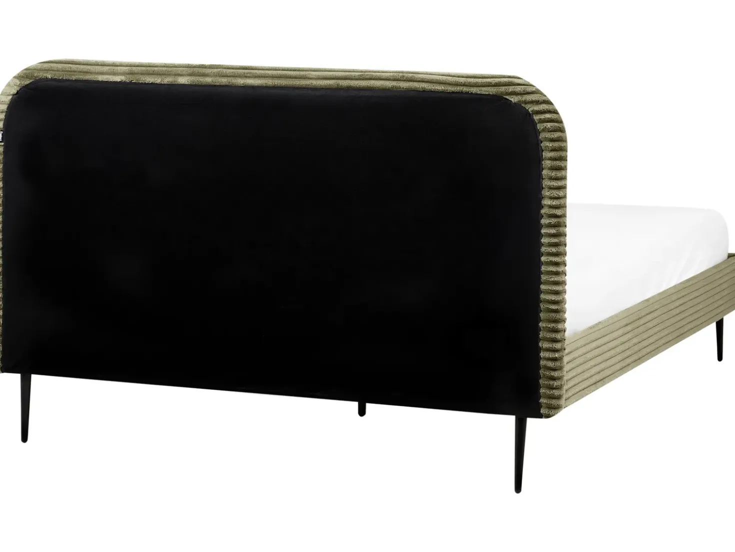 Letto Velluto a coste FLAYAT 160 x 200 cm Verde