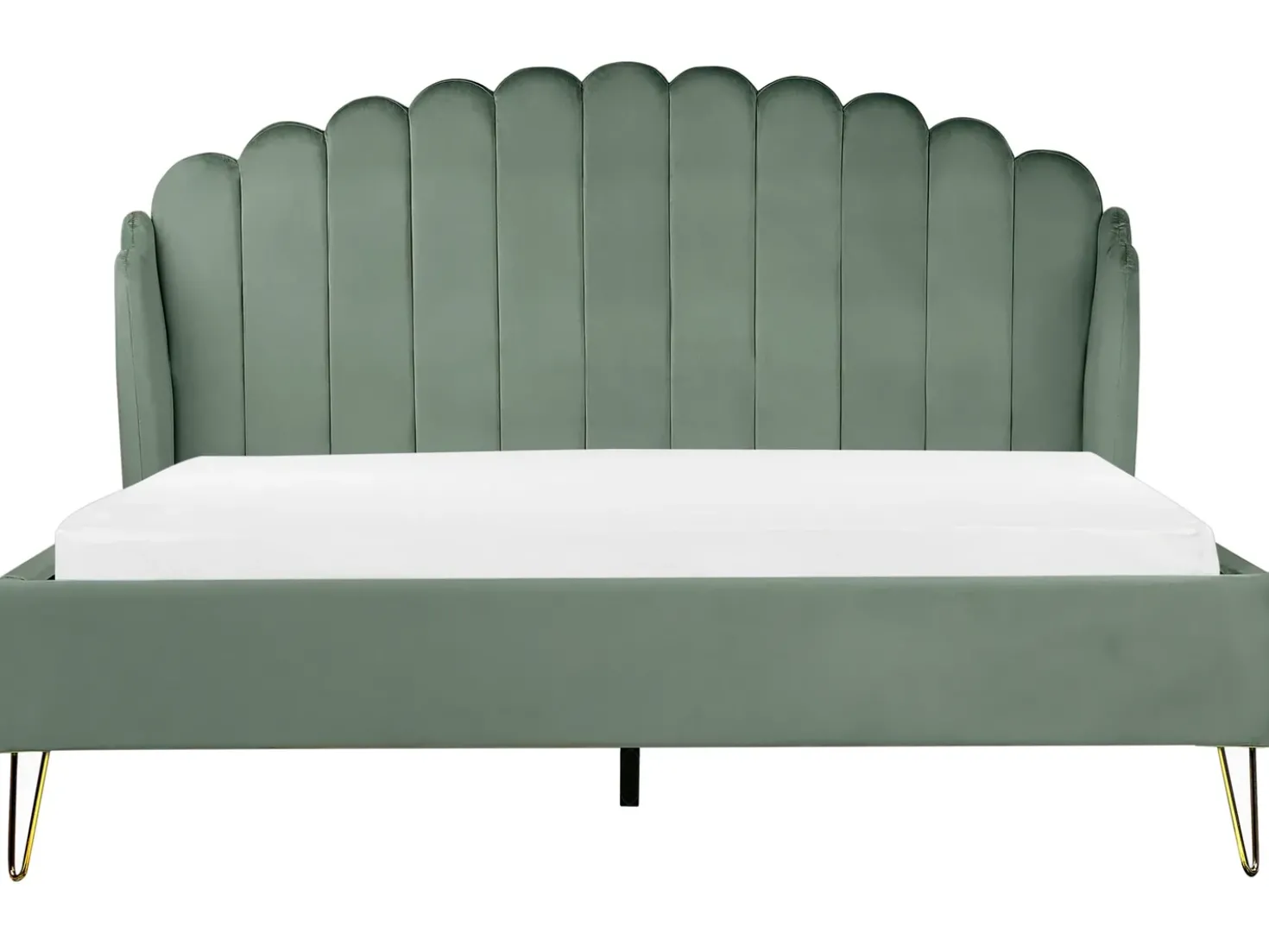 Letto Velluto AMBILLOU 180 x 200 cm Verde
