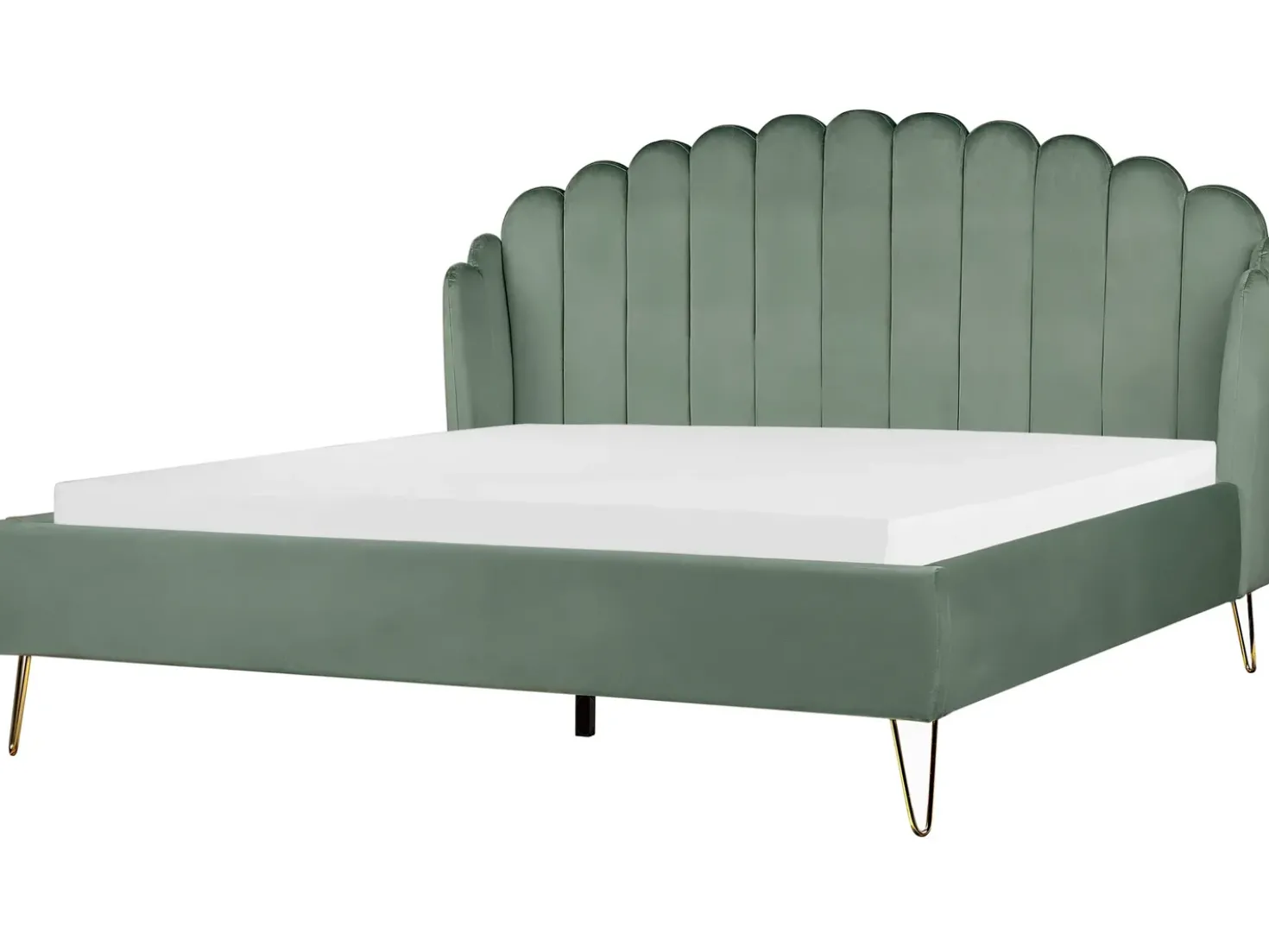 Letto Velluto AMBILLOU 180 x 200 cm Verde