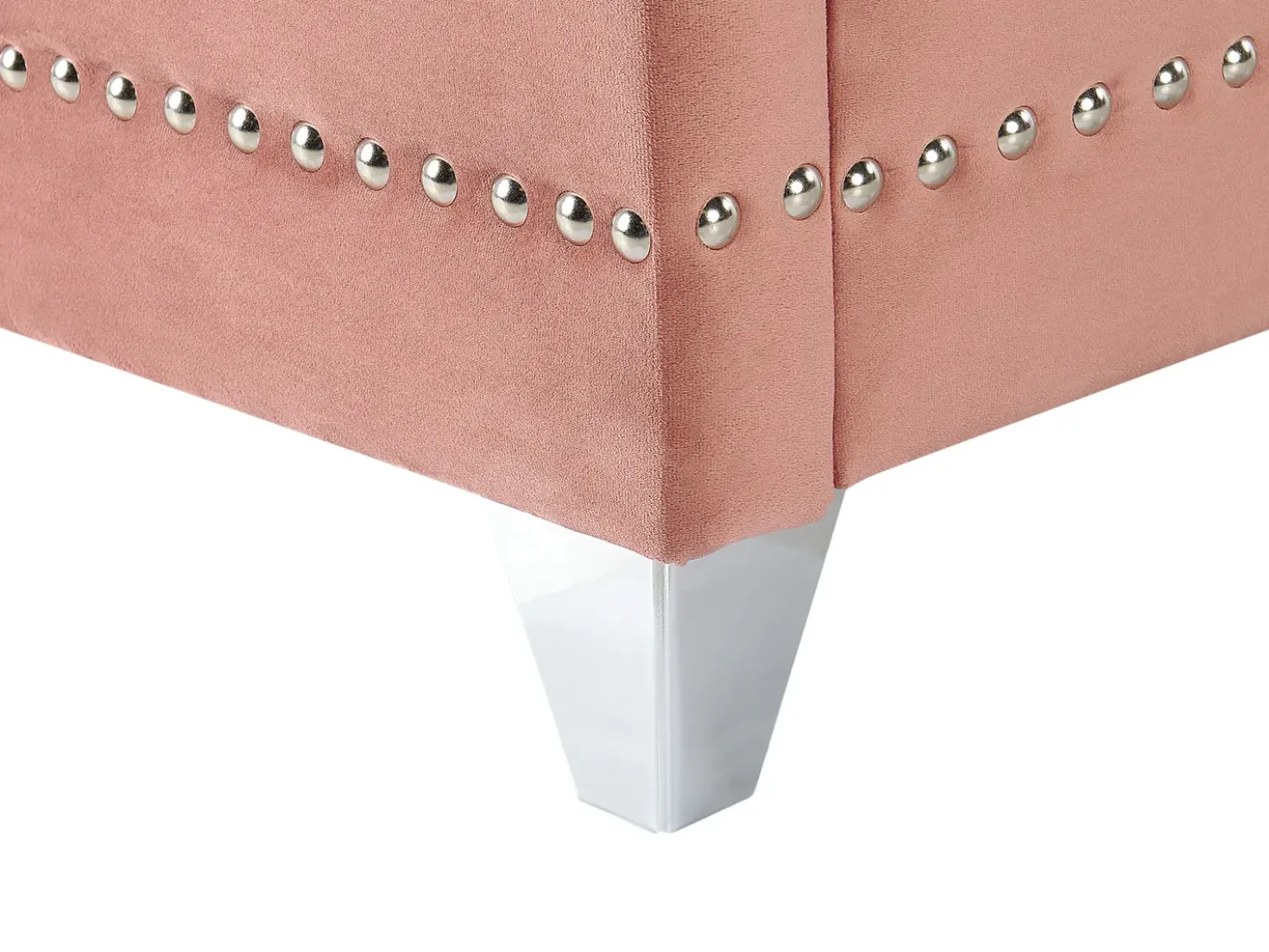 Letto Velluto AYETTE 160 x 200 cm Rosa